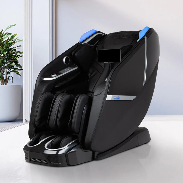 Osaki Zion 4D Massage Chair in black with full body massage chair design and premium home wellness styling