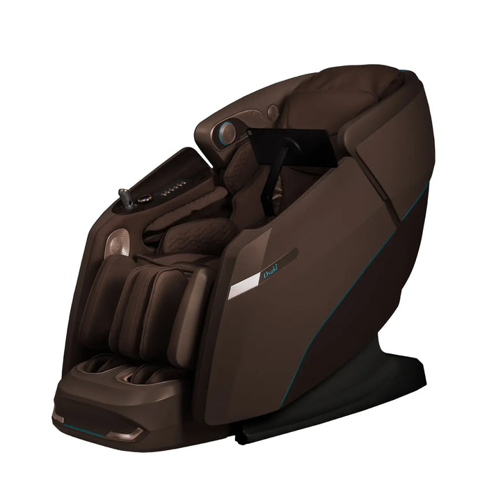 Brown massage chair on a white background