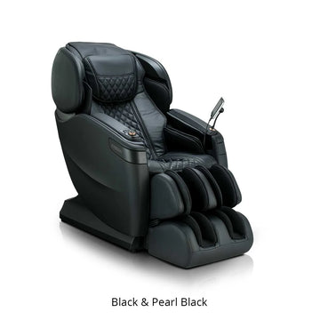 Cozzia Qi SE Zero Gravity Massage Chair, black massage chair with pearl black accents