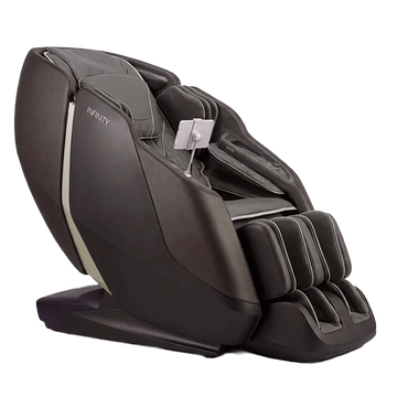 Infinity Sensation 4D DualFlex Massage Chair, black massage chair with 'Infinity' branding