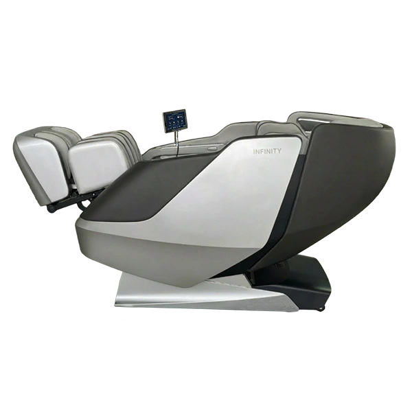 Infinity Sensation 4D DualFlex Silver and Gray reclined in zero gravity