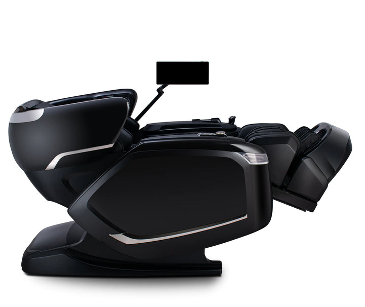 JP Medics Kozue massage chair fully reclined in Black and Black