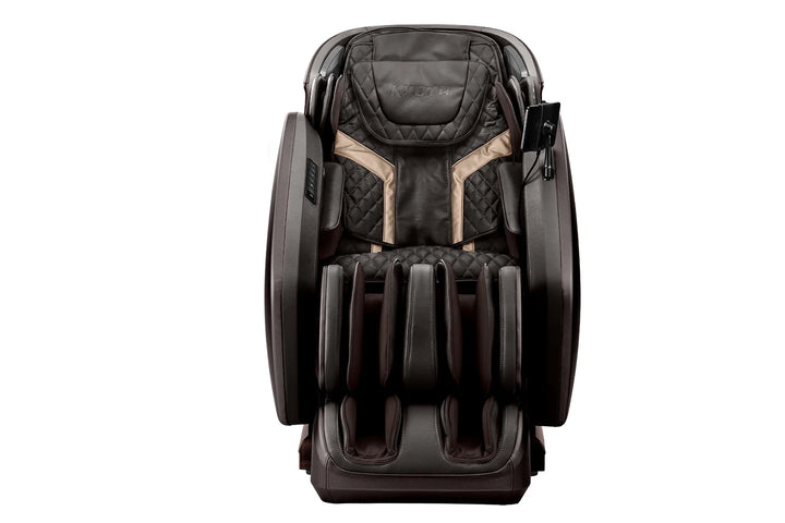 Kyota Hatsumei M900 4D AI massage chair front view in Dark Brown