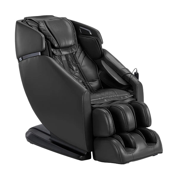 Black massage chair on a white background