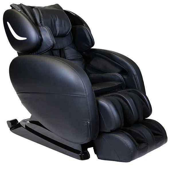 Black massage chair on a white background