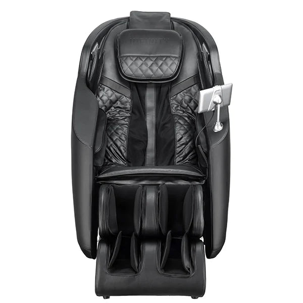 Infinity Zenara Black/Black front view showing the seating and shoulder area