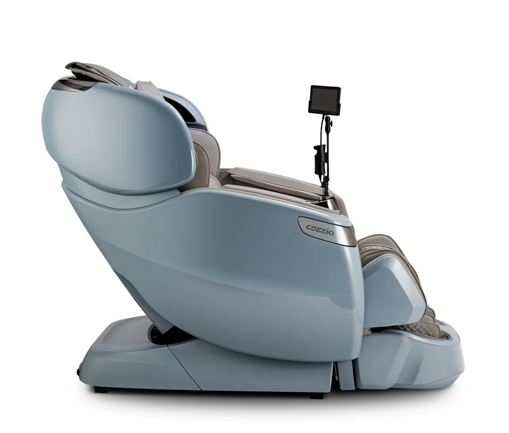 Cozzia Qi XE Pro Duo side profile showing flexible recline geometry