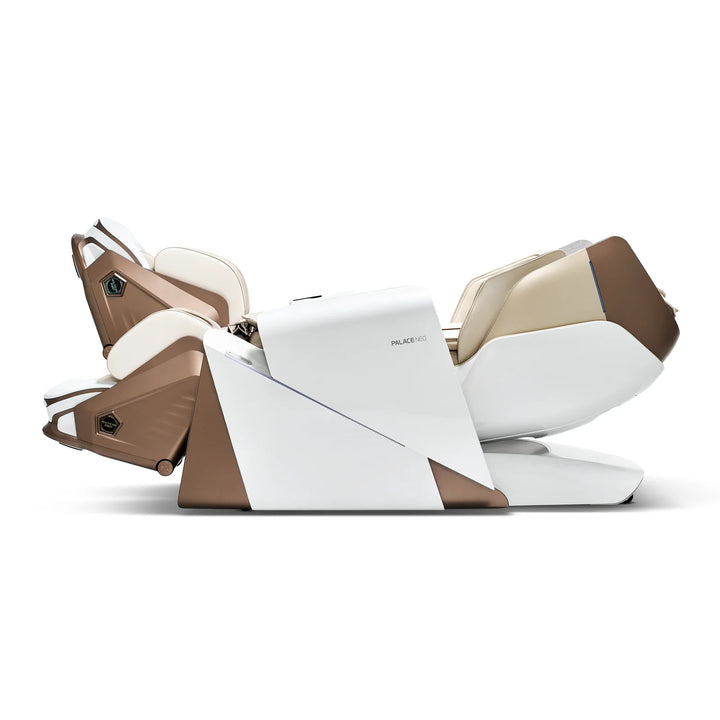 Side view of Bodyfriend The Palace Neo in a deeply reclined position