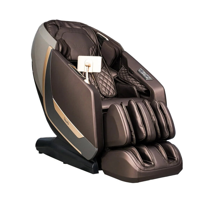 Osaki OP Kairos 4D LT massage chair in brown with premium 4D massage chair design and foot calf massage system