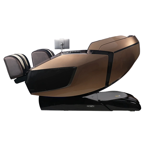 Infinity Circadian DualFlex 4D Brown and Dark Brown massage chair in a reclined position