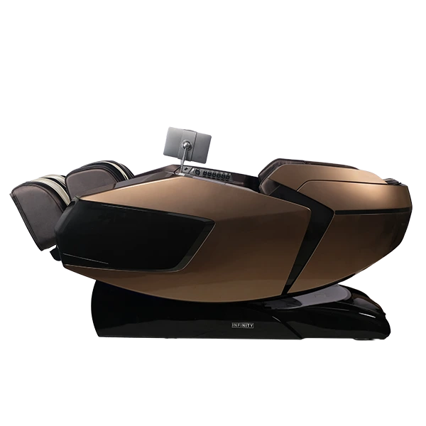 Infinity Circadian DualFlex 4D in Brown and Dark Brown finish shown reclined
