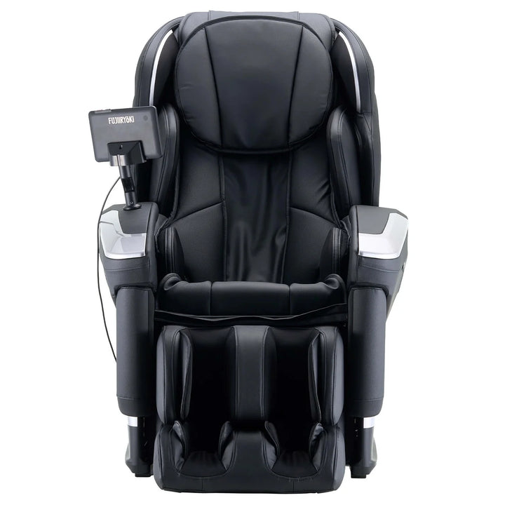 Front view of the Fujiiryoki Cyber Relax AI JP-4100 Executive Edition in Black