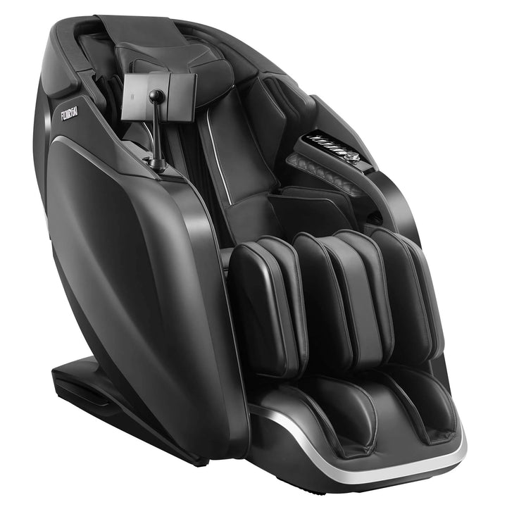 Fujiiryoki Cyber Relax Pro Graphite chair showing full-body air compression zones