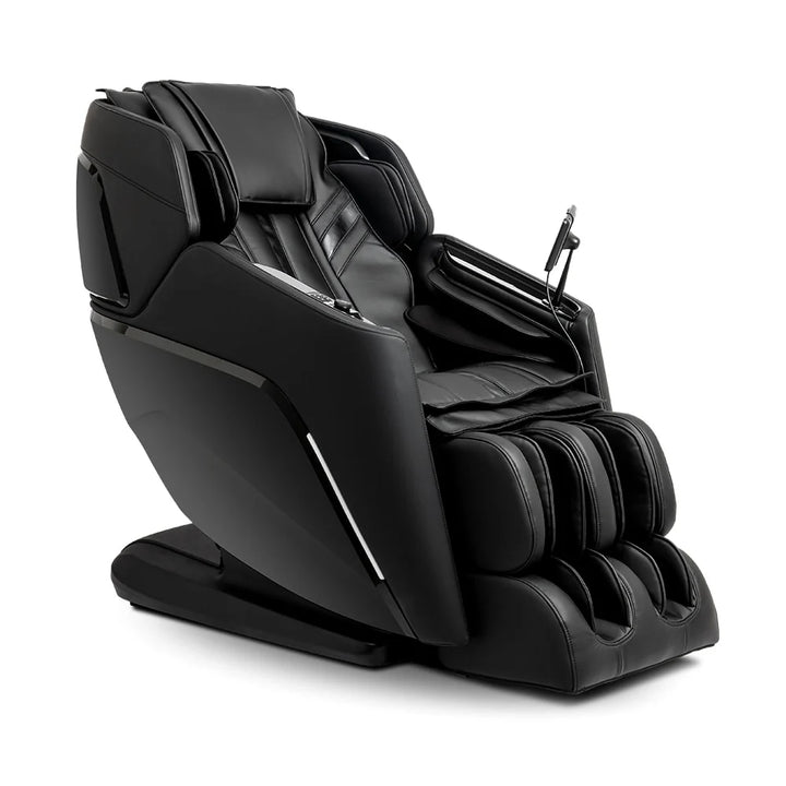 Black massage chair on a white background