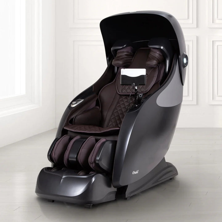Osaki OP-AI Xrest 4D+ massage chair in brown and black