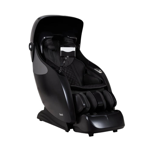 Black massage chair on a white background