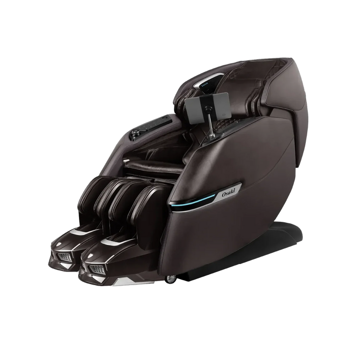 Black massage chair on a white background